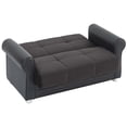 thumbnail image 3 of Ottomanson Convertible Sleeper Loveseat with Hidden Storage, Firm Seating, Black, 3 of 7