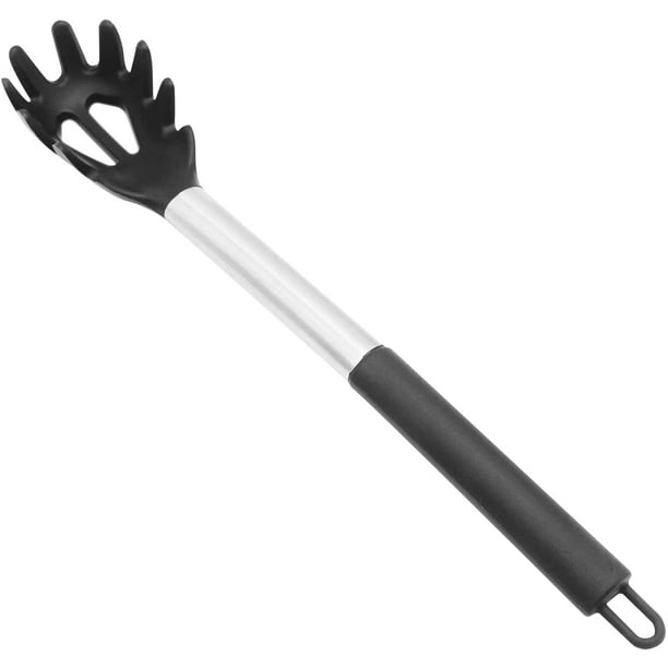 Silicone Pasta Fork, Food Grade Pasta Spoon with Stainless Steel Handle
