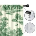 thumbnail image 4 of Blackout Kids Curtains,Green Toile De Jouy Pattern Childrens Insulated Curtains Set Of 2,Bedroom Essentials,Toddler Room Decor 42x54in(106x137cm), 4 of 4
