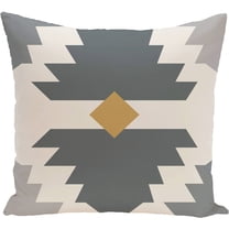 Simply Daisy 16" x 16" Mesa Geometric Print Pillow, Grey