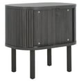thumbnail image 6 of SAFAVIEH Tealla Contemporary Tambour Door Nightstand,Distressed Black/Gold, 6 of 11