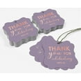 thumbnail image 5 of Inkdotpot Real Rose Gold Foil Thank You For Celebrating With Us Bridal Shower-Baby Shower-Retirement-Wedding-Birthday Tags Favor Bracket Shape Hang Pack Of 50 Paper Tags, 5 of 7