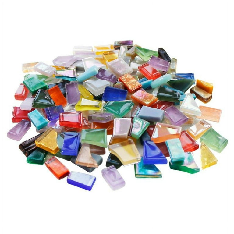 1kg Mosaic Tiles, Mixed Color Crystal Mosaic Glass Pieces Bulk, Assorted  Glitter Crystal Mosaic Tiles for Home Decoration or DIY 