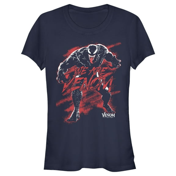 Junior's Marvel Venom: Let There be Carnage We are Venom Red  Graphic Tee Navy Blue Medium