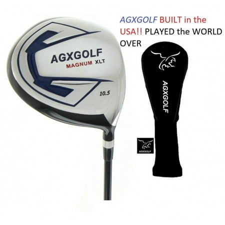 AGXGOLF XL Men's 460cc Over size Driver (10.5 Degree): Graphite Shaft + Head Cover, Right Hand, Stiff Flex, X-Tall Length (Best Graphite Shafts For Drivers)