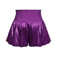 thumbnail image 5 of Baqcunre Womens Sweatpants Womens Shorts Elastic Waisted Pleated Ruffle Cute Shorts Beach Flowy Casual Shorts Womens Joggers Pants For Women Purple M, 5 of 5