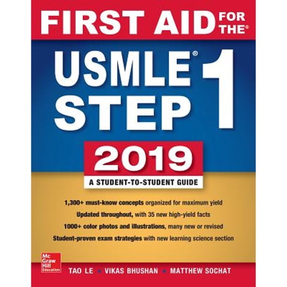 Pre-Owned First Aid for the USMLE Step 1 2019, Twenty-Ninth Edition (Paperback) by Tao Le, Vikas Bhushan