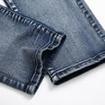 thumbnail image 4 of qolati Mens Jeans Classic Cut Straight Fit Denim Pants Casual Fall Cotton Stretch Hip Hop Work Trousers Jeans Pant, 4 of 6