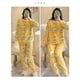 thumbnail image 4 of Conjuntos de Pijamas de franela para mujer, ropa de dormir de manga larga con dibujos animados Kawaii, cálida, gruesa, de terciopelo Coral, para el hogar, novedad de 2023, 4 of 4