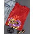 thumbnail image 3 of Love Who You Want Retro Heart T-Shirt Women -Smartprints Designs, Female Large, 3 of 4