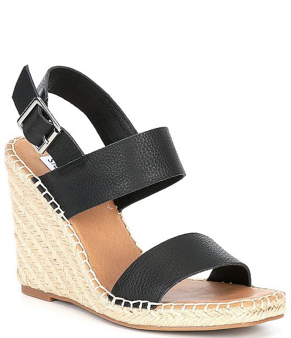 steve madden black platform wedge sandals
