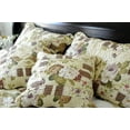 thumbnail image 6 of DaDa Bedding Vintage Cottage Rose Garden Floral Ivory Yellow Cotton Scalloped Quilted Bedspread Set (DXJ103478), 6 of 10