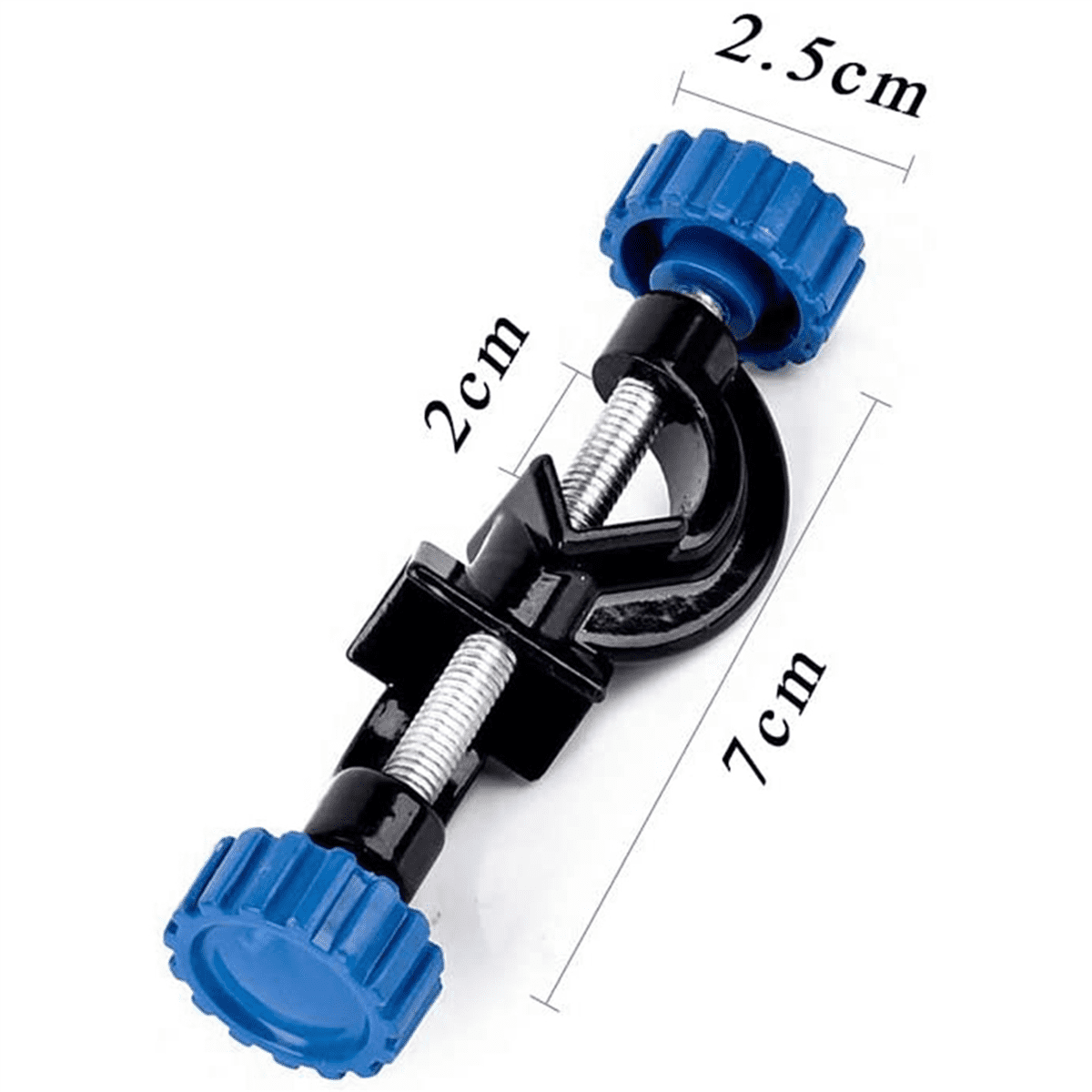 3X Lab Clamp 3 Finger Adjust Jaw with Scientific Extension Adjustable Black Laboratory Stand Clip