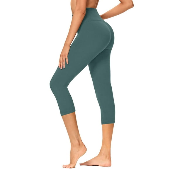 GAYHAY High Waisted Capri Leggings for Women - Soft Slim Yoga Pants for Running Cycling Workout