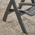thumbnail image 5 of GDF Studio Omaha Outdoor Acacia Wood and Wicker 5 Piece Rectangular Bar Set, Dark Gray and Brown, 5 of 22