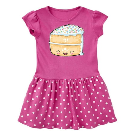 

Inktastic Cute Smiling Cake with Confetti Sprinkles Gift Baby Girl Dress