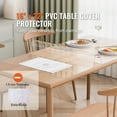 thumbnail image 2 of KFFKFF Clear Plastic Tablecloth, Dimensions 16 x 32 Inch with 1.5 mm Thickness, Rectangular PVC Desk Cover, Water-Resistant and Simple to Clean Desk Mat, Suitable for Office, Dining Room, 2 of 9