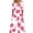 #0049-Hot Pink, variant on Sokhug Womens Floral Print V Neck Jumpsuit 3/4 Sleeve Wide Leg Cropped Pants with Pockets Casual Summer Romper