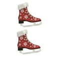 thumbnail image 3 of UPGRATOR Lot de 2 Patins à Glace Découpés Rouges pour Décoration de Scène de Noël, 3 of 8