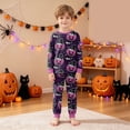 thumbnail image 5 of 5-6 Years Girls Halloween Set Cute Cartoon Print Long Sleeved Homewear Two Piece Set Halloween Pajamas Toddler Girl Cute Pjs For Girls, 5 of 9