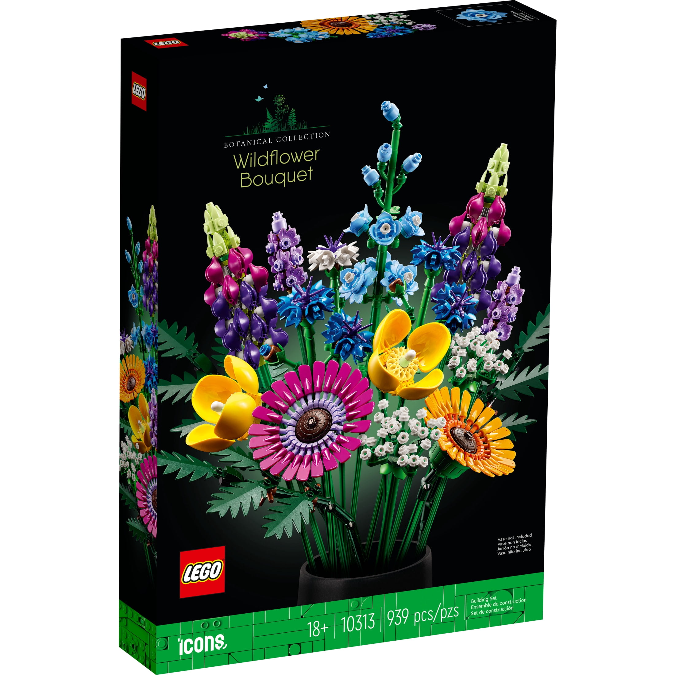 LEGO, Botanical Artificial Wildflower Bouquet, 10313, Indoor Decor
