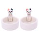 thumbnail image 1 of Candelabro de gatito, candelabro de resina, regalo para amantes de los gatos (colorido), 2 uds., 1 of 9