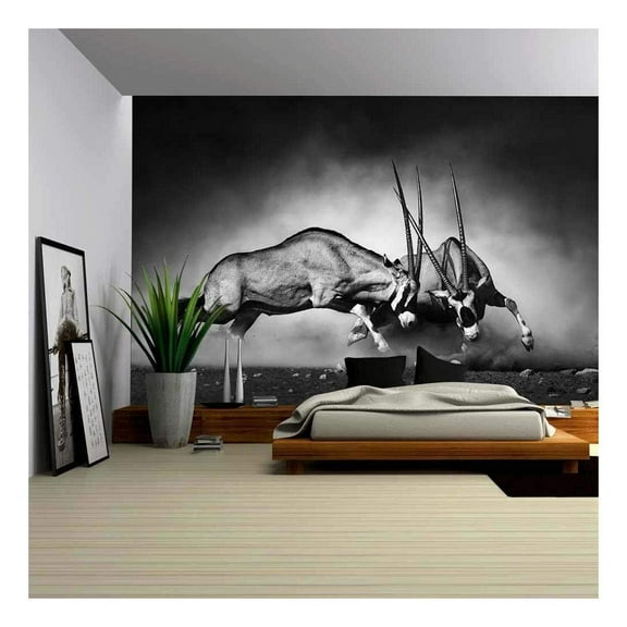 wall26 - Gemsbok Dual (Artistic Processing) - Removable Wall Mural | Self-Adhesive Large Wallpaper - 66x96 inches