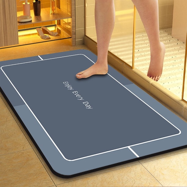 Alfombrilla de baño Alfombrilla de baño Antideslizante Superabsorbente A prueba de manchas Secado rápido Alfombrilla de baño fina Alfombrillas de baño para el suelo del baño Bañera Tocador Alfombra