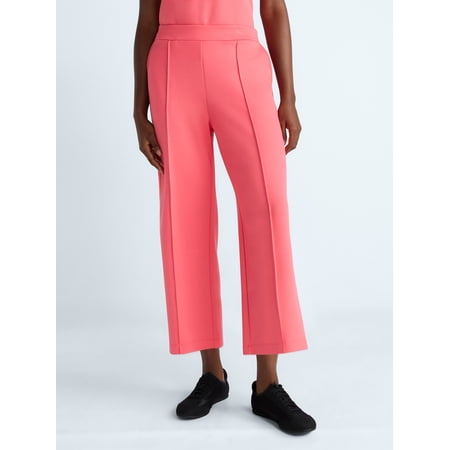 Scoop Women's and Women's Plus Scubaknit Cropped Seamed Pants, 24'' Inseam, Sizes XS-4X