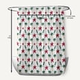 thumbnail image 5 of Simply Daisy 70" W x 73" L Christmas Beach Pattern Polyester Shower Curtain, Christmas Pink [1 Ct], 5 of 5
