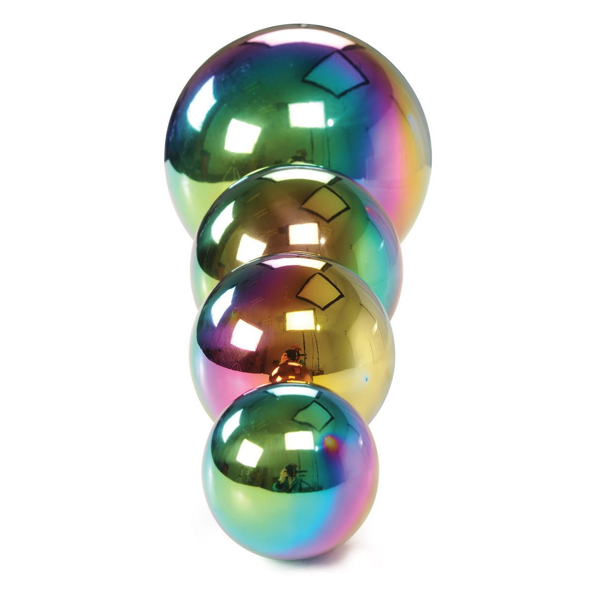 TickiT Sensory Reflective Color Burst Toy Balls, Set of 4