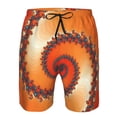 thumbnail image 4 of Disketp Men'S Swim Trunks Hawaiian Breathable Surf Beach Swimsuits Mesh Lining Beach Shorts With Pockets-Orange Rotating, 4 of 9