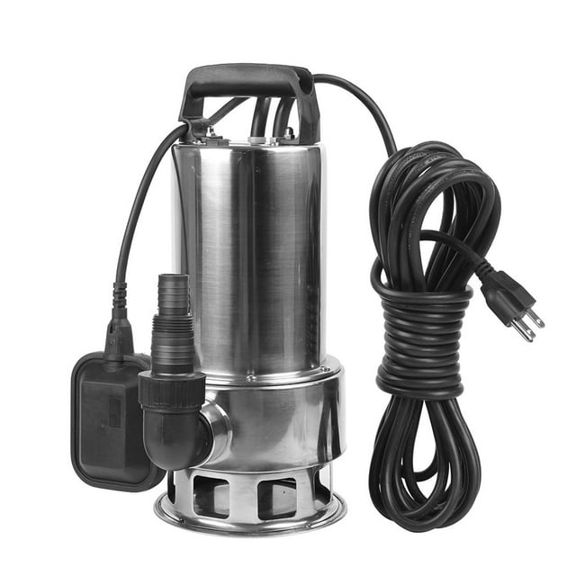 EXTRAUP 1.5HP 4250 GPH Bomba de transferencia de agua de drenaje sumergible para limpieza y suciedad de acero inoxidable bomba de inundación para estanque de piscina