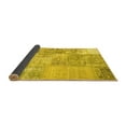 thumbnail image 2 of Ahgly Company Indoor Round Patchwork Yellow Transitional Area Rugs, 6' Round, 2 of 4