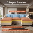 thumbnail image 4 of Ovios 108" Modular Sectional Sofa U-Shaped Cloud Couch with 2 Ottomans, Comfy Living Room Furniture, Chenille, Camel, 4 of 10