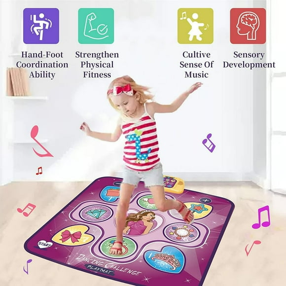 Dance Mat  Electronic Musical Play Mats Dinosaur Dance Pad with LED Lights  Dance Game Toy Gift for Kids with 5 Game Modes  Christmas Birthday Gifts for 3 4 5 6 7 8 9 10 Year Old Boys Toy