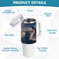 thumbnail image 4 of Dolphins Sky Waves 40 oz Tumbler with Handle Insulated&nbsp;Travel Mug&nbsp;Lid Straw Leak Proof Steel Vacuum Water Bottles Glasses Fits in Car Cup Holder, 4 of 7