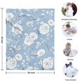 thumbnail image 4 of Blue Pioneer Flower Blanket,Comfortable Soft Flannel Throw Blanket,All Season,Warm Lightweight Blankets for Sofa Bed Couch Living Room Chair,30"x40"(80x100cm), 4 of 4