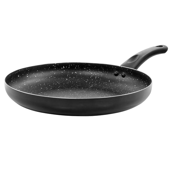 Oster Luneta 12 Inch Aluminum Nonstick Frying Pan With Bakelite Handle in Black