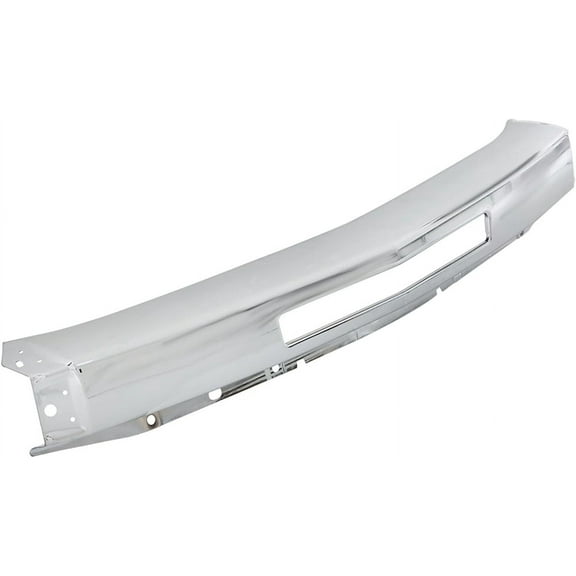 ALL-CARB Chrome Front Bumper Impact Face Bar Steel with Center Air Intake Hole Replacement for 2007-2013 Silverado 1500 2500 3500 GM1002831 15941850