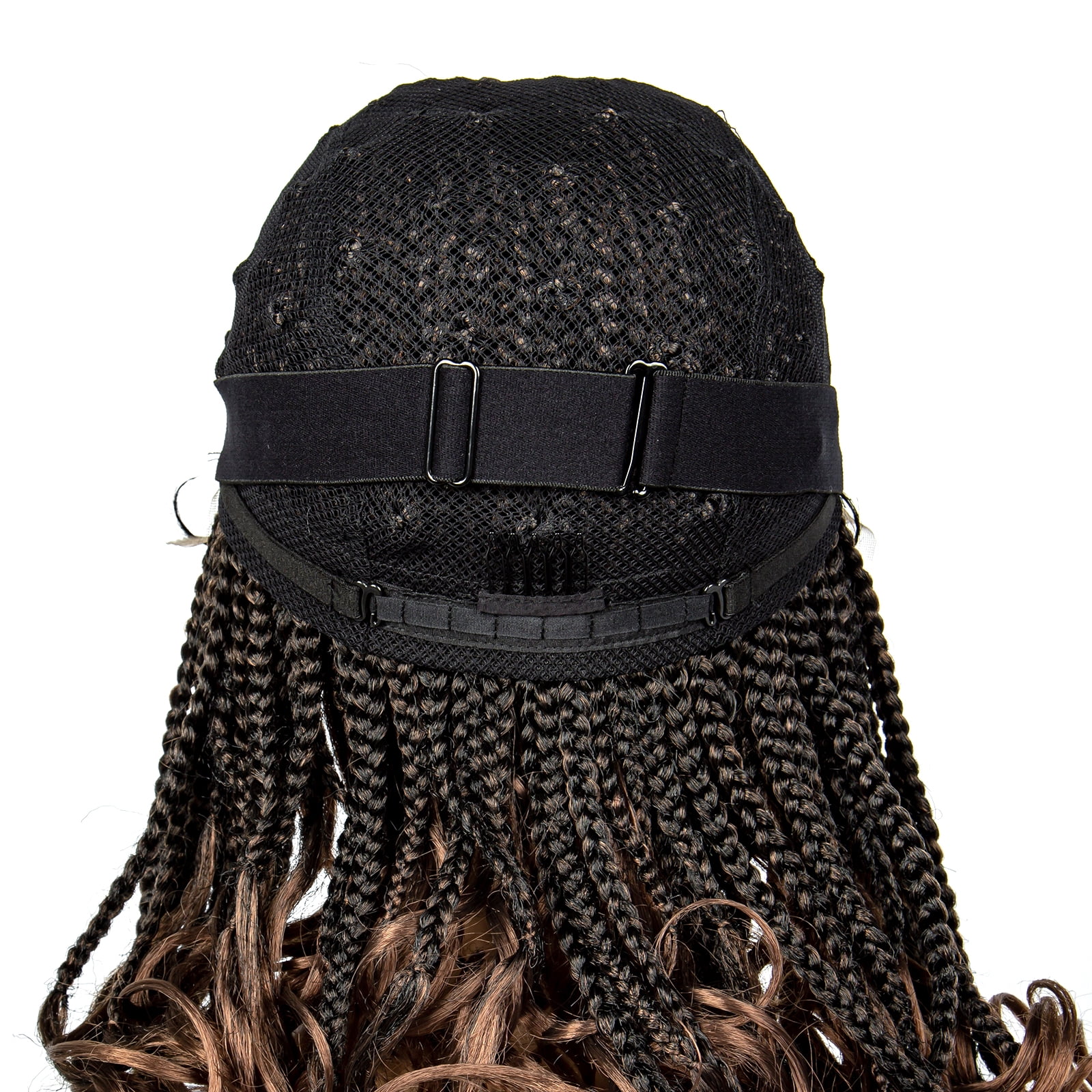 Braided Wigs for Black Women Synthetic Lace Front Wigs Square Knotless Box Braided Wigs Lightweight Cornrow Braid Braiding Hair Wigs 18 inches (1B/30 Color)