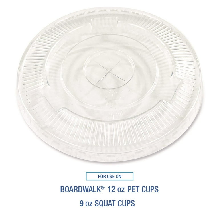Crystal-Clear Cold Cup Straw-Slot Lids, Fits 9 oz Squat/12 oz PET Cups, 100/Pack Crystal-Clear Cold Cup Straw-Slot Lids, Fits 9 oz Squat/12 oz PET Cups, 100/Pack