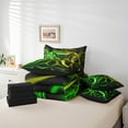 thumbnail image 4 of Erosebridal Teens Gamepads Bedding Sets Twin Size,Green Yellow Comforter Sets with Sheets,Video Game Bed in a Bag Twin size,Breathable Geometric Room Decor,Reversible,7pcs, 4 of 6