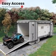 thumbnail image 4 of KING BIRD Rip-Resistant 600D Top Heavy Duty Travel Trailer Camper RV Cover, Fits 20-22FT Motorhome for Winter Snow, Anti-UV, Breathable, Waterproof with 6 Gutter Covers, 4 of 8