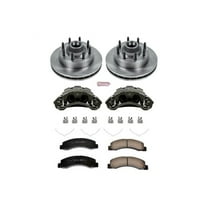PowerStop Front Stock Replacement Brake Pad and Rotor Kit with Calipers Fits: FORD Select Models KCOE1893
