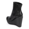 thumbnail image 3 of Breckelles DC61 Women Leatherette Tailored Platform Zip Wedge Bootie, 3 of 5