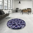 thumbnail image 4 of Ahgly Company Machine Washable Indoor Rectangle Transitional Night Blue Area Rugs, 6' x 9', 4 of 7