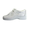 thumbnail image 3 of 24 HOUR COMFORT Caprice Wide Width Leather Lace-Up Shoes WHITE 6, 3 of 6