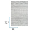 thumbnail image 5 of Livabliss Area Rugs for Living Room, 10x14 Elaziz Global Gray Rug, Bedroom Dining Room Home Decor Stain Resistant Carpet (10' x 13'11"), 5 of 8