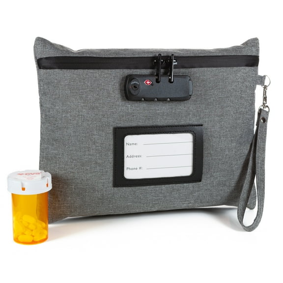 Smell Proof Medication Travel Bag - Name Tag